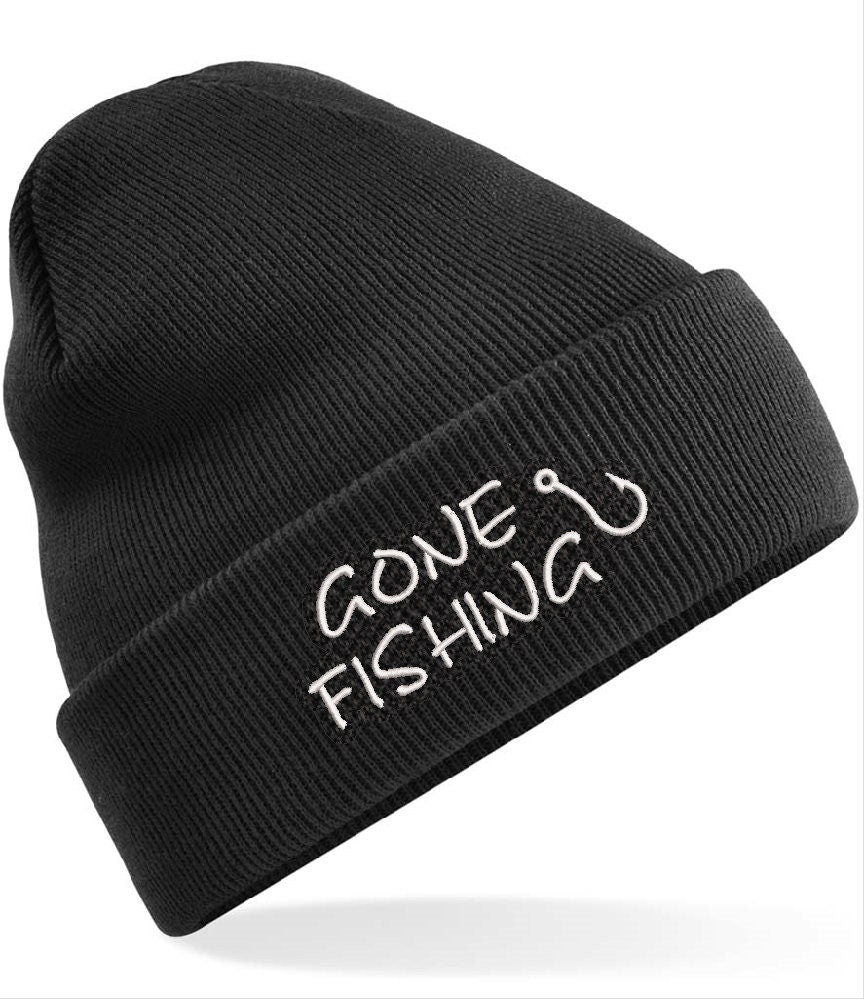 Gone fishing beanie hat. Anglers gift. Fishing, Fathers day gift.
